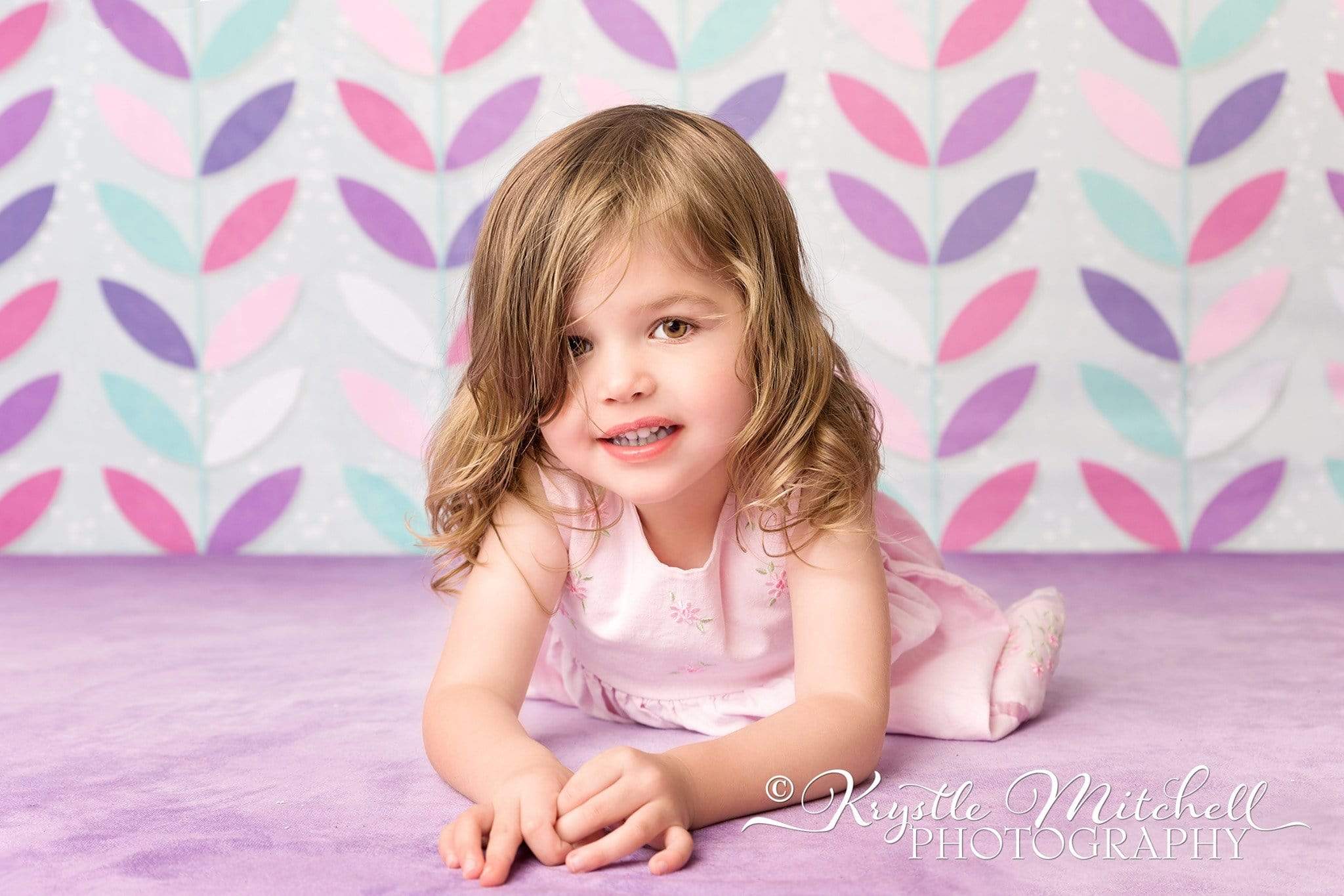 Kate Seamless Leaves Pattern for Girls Backdrop Designed By Krystle Mitchell Photography - Kate Backdrop AU