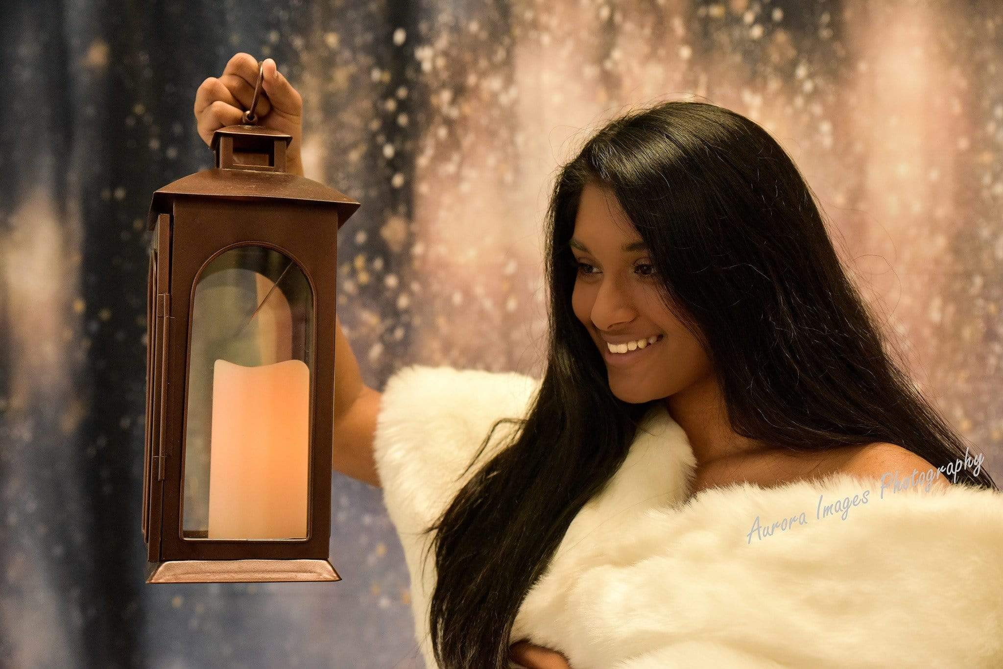 Kate Bokeh Glitter Golden Silver Backdrop Designed by Modest Brushes - Kate Backdrop AU