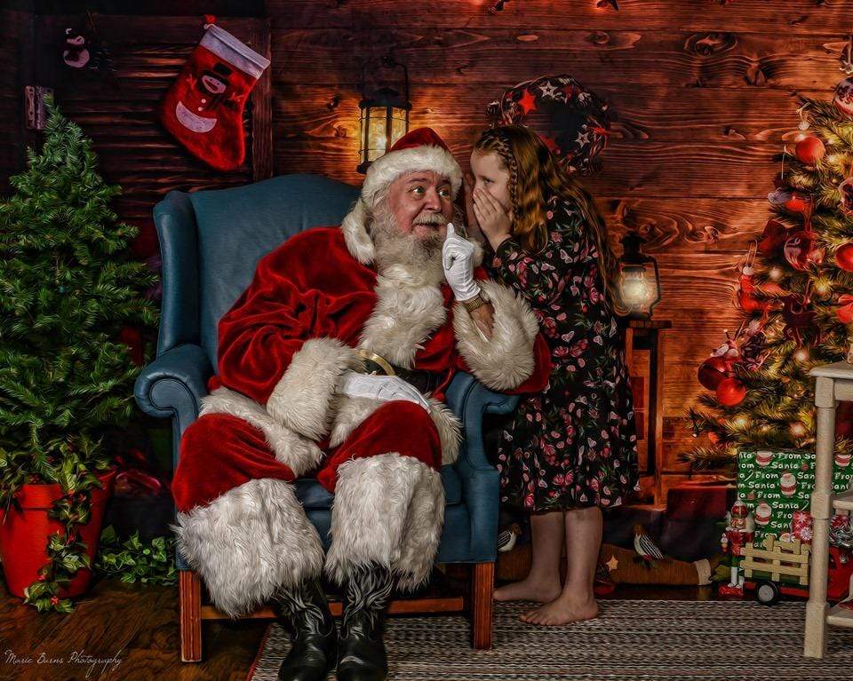 Kate Santa's Workshop Light Christmas Backdrop - Kate Backdrop AU