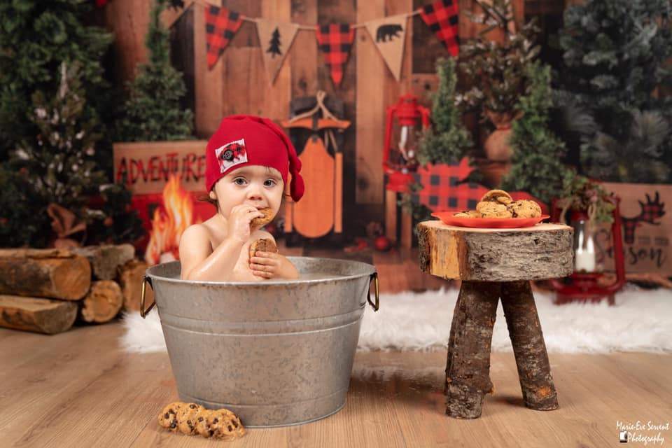 Kate Wood Xmas Toy Christmas Backdrop - Kate Backdrop AU