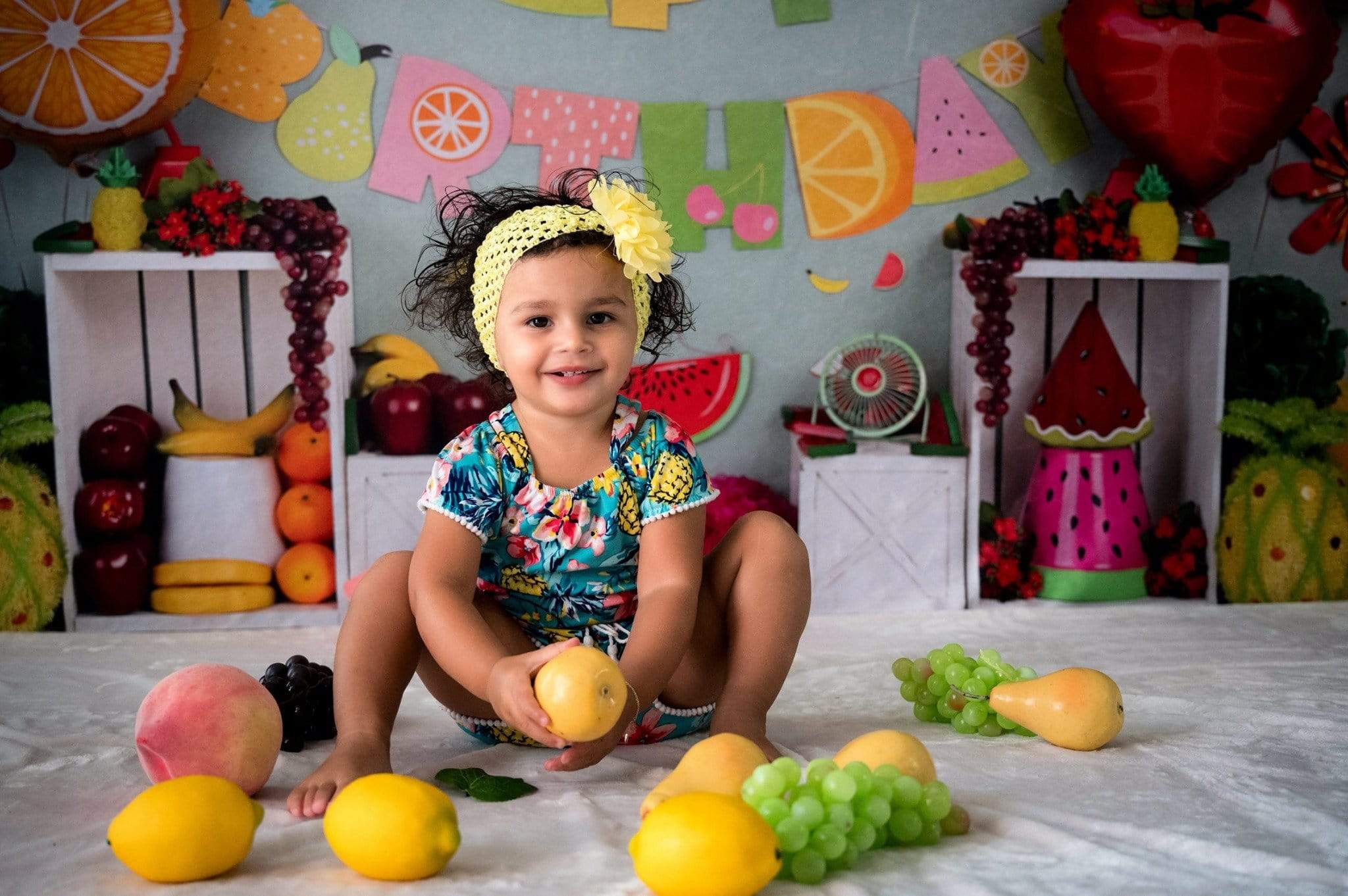 Kate Fruity Birthday Children Backdrop Design - Kate Backdrop AU