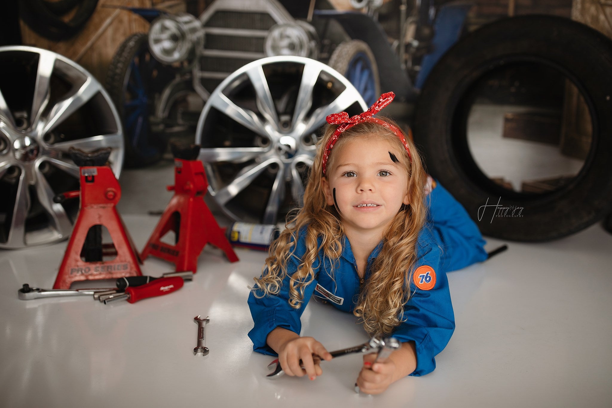Kate Garage Car Workshop Backdrops for Boy - Kate Backdrop AU