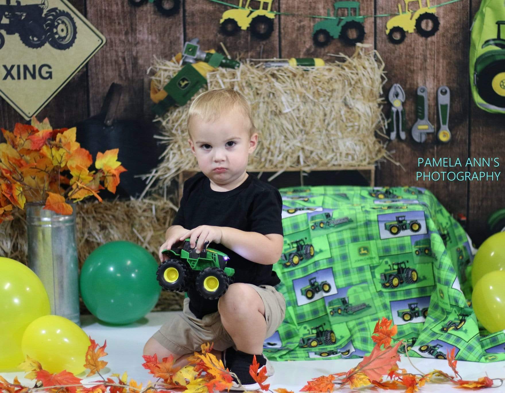 Kate Tractor Garage Children Backdrop - Kate Backdrop AU