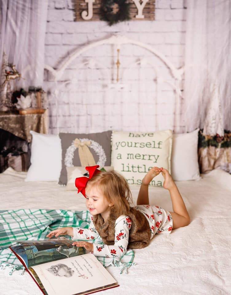 Kate Christmas White Headboard Backdrop Designed By Angela Marie Photography - Kate Backdrop AU