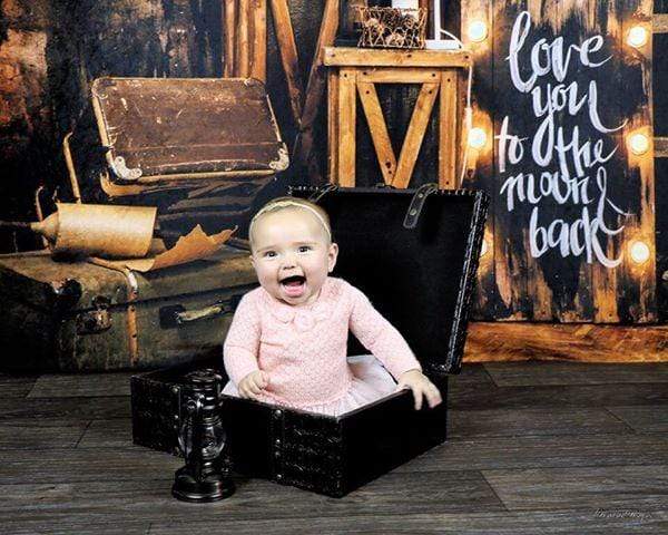 Kate Christmas and New Year Decorated Room with Gifts Backdrop - Kate Backdrop AU