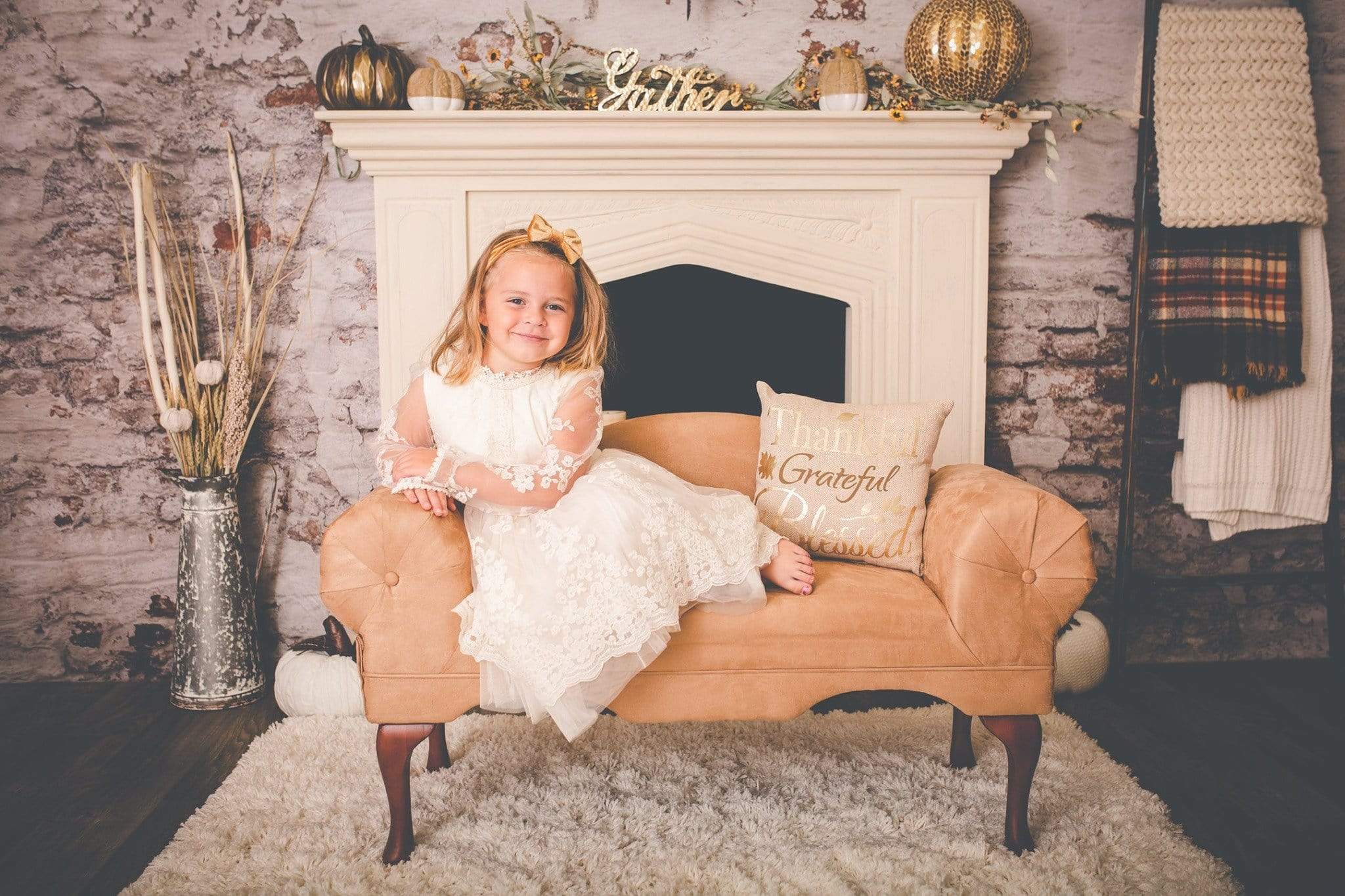 Kate Autumn Thanksgiving Pumpkins Decorations Room Backdrop Designed By Pine Park Collection - Kate Backdrop AU