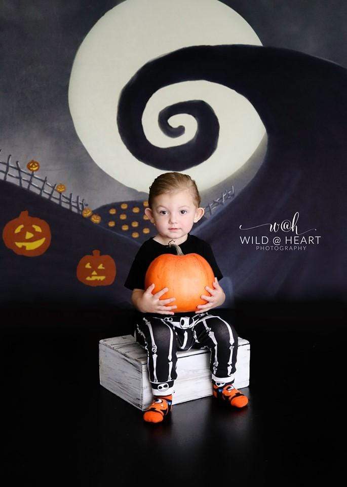 Kate Halloween Pumpkin Garden Backdrop for Photography Designed By Leann West - Kate Backdrop AU