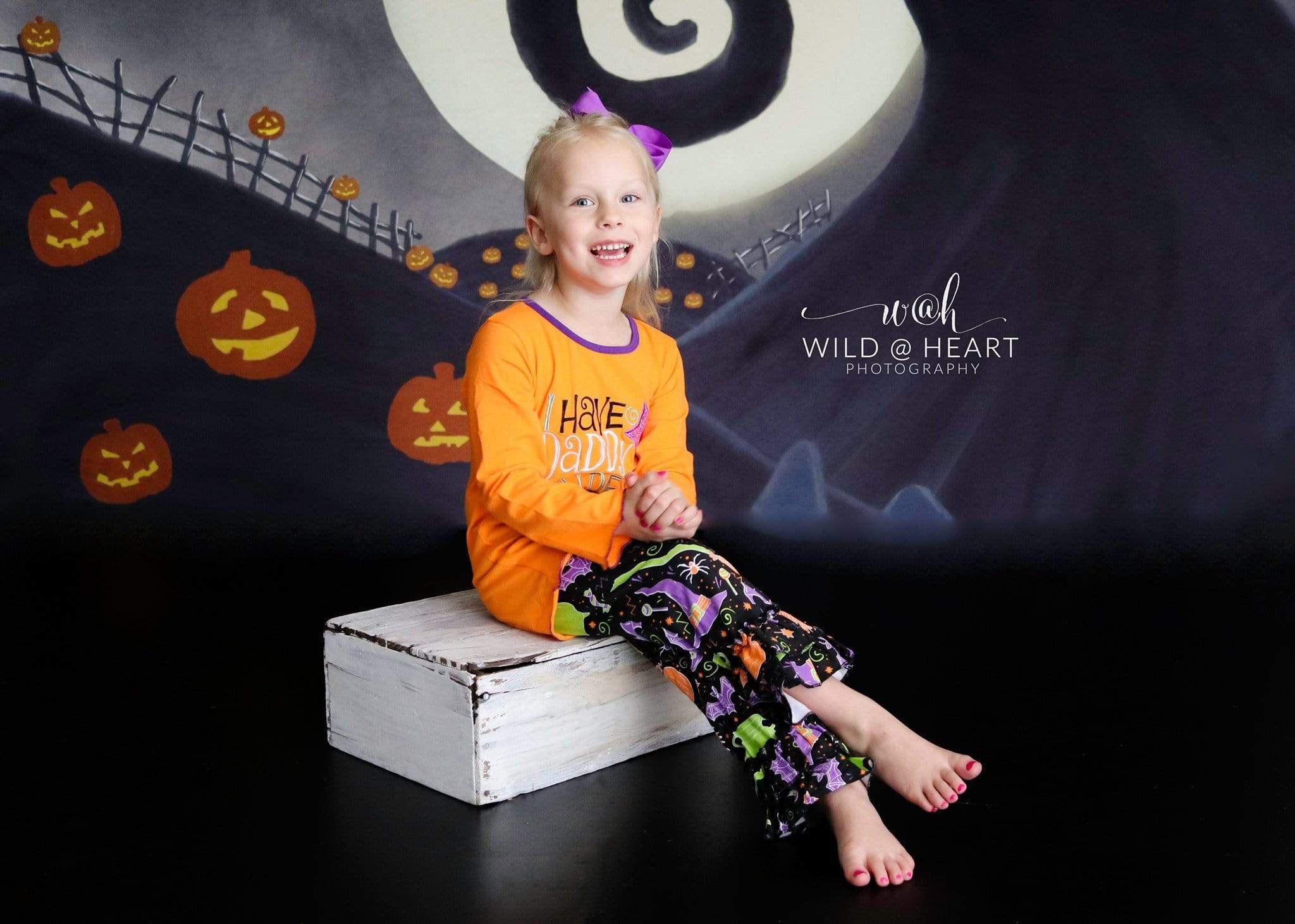 Kate Halloween Pumpkin Garden Backdrop for Photography Designed By Leann West - Kate Backdrop AU