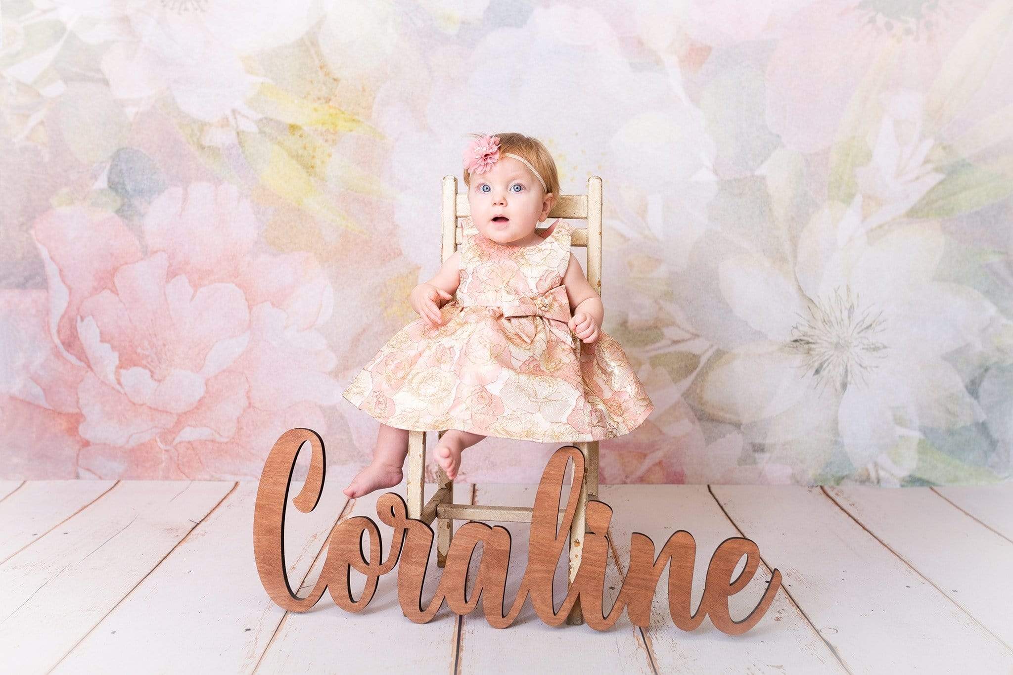 Kate Flowers Pastel Florals Backdrop for Photography Designed by Amanda Moffatt - Kate Backdrop AU