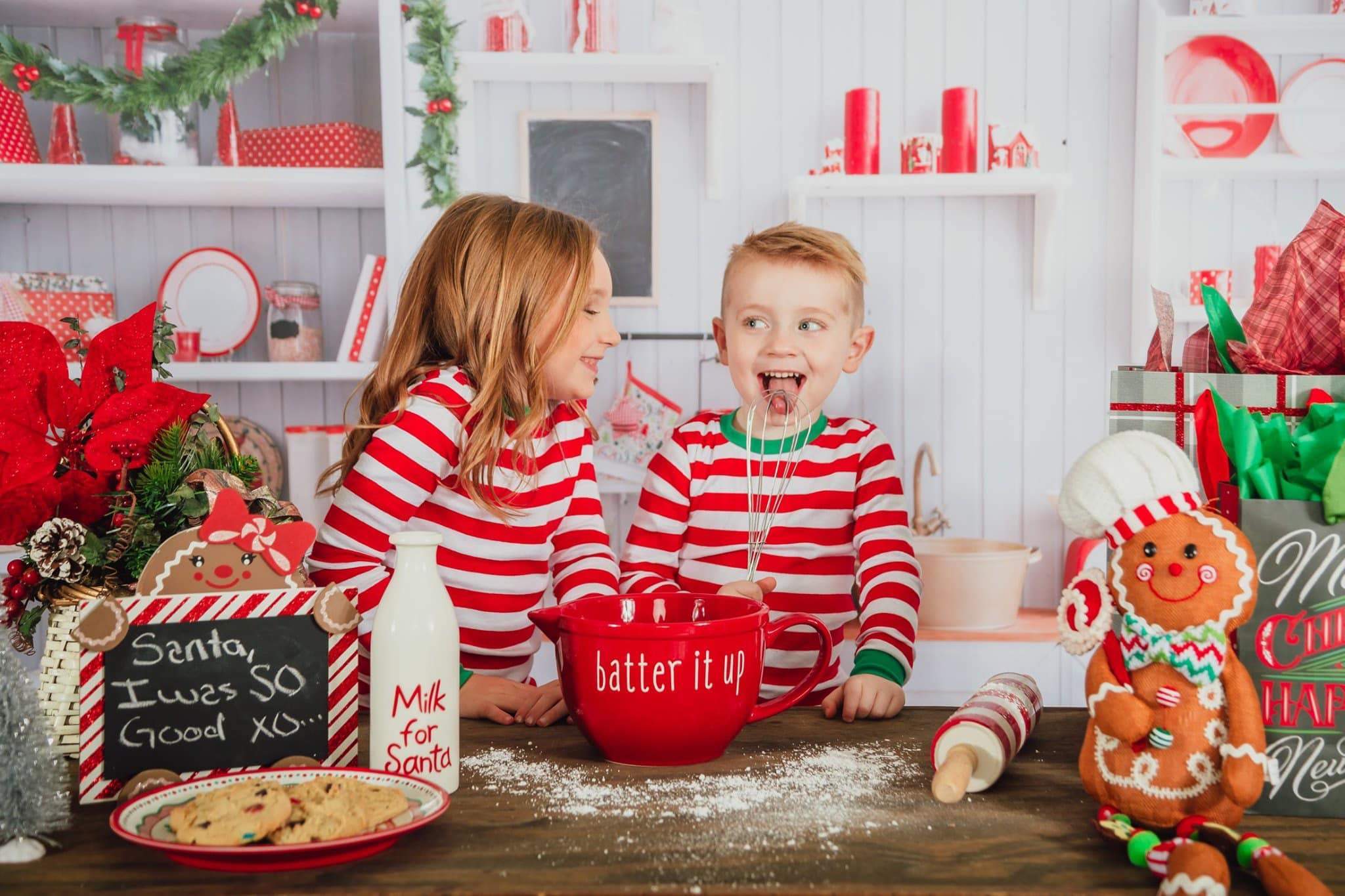 Kate Christmas Kitchen Backdrop White Wall for Photography - Kate Backdrop AU