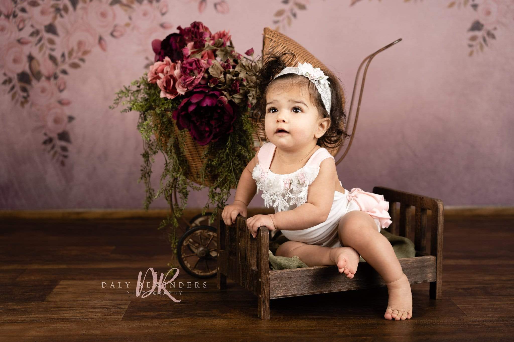 Kate Fine Art Floral Dark Pink Backdrop Designed By Jerry_Sina - Kate Backdrop AU