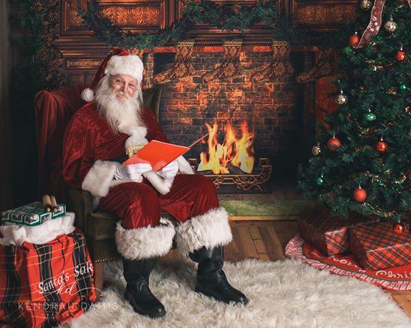 Kate Christmas Fireplace Backdrop Photography - Kate Backdrop AU