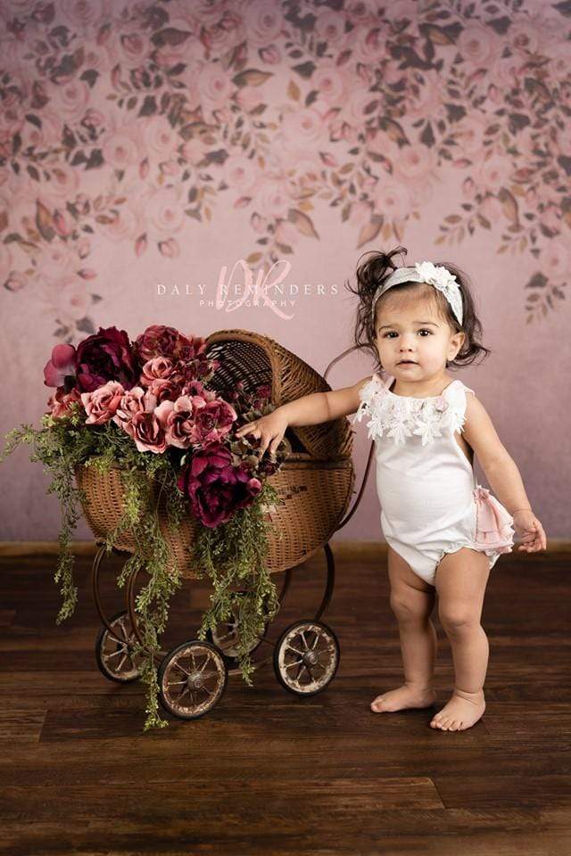 Kate Fine Art Floral Dark Pink Backdrop Designed By Jerry_Sina - Kate Backdrop AU
