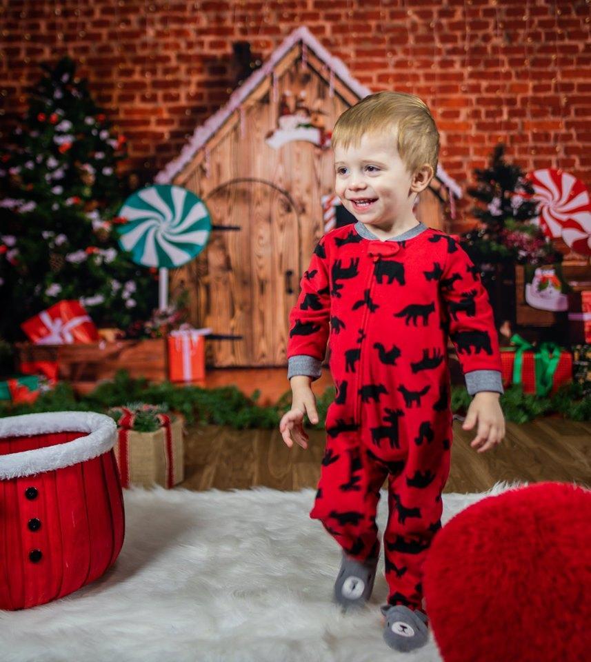 Kate Christmas Wooden House Decorations Backdrop for Photography - Kate Backdrop AU