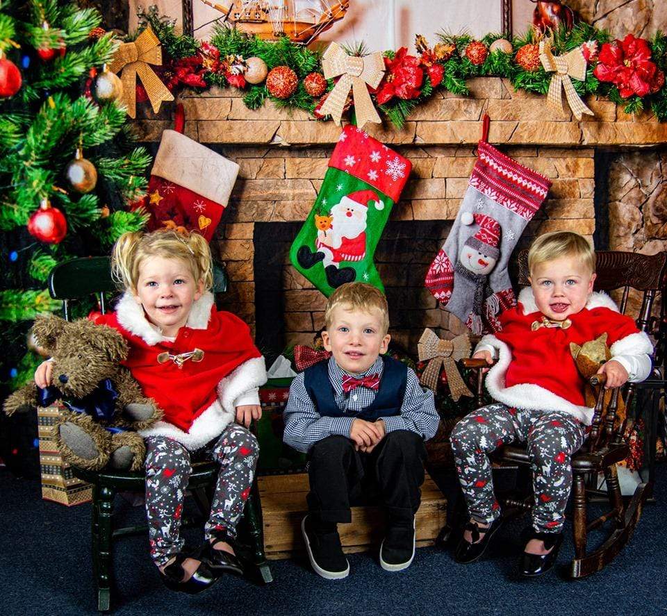 Kate Christmas Socks Background Photography Backdrop - Kate Backdrop AU