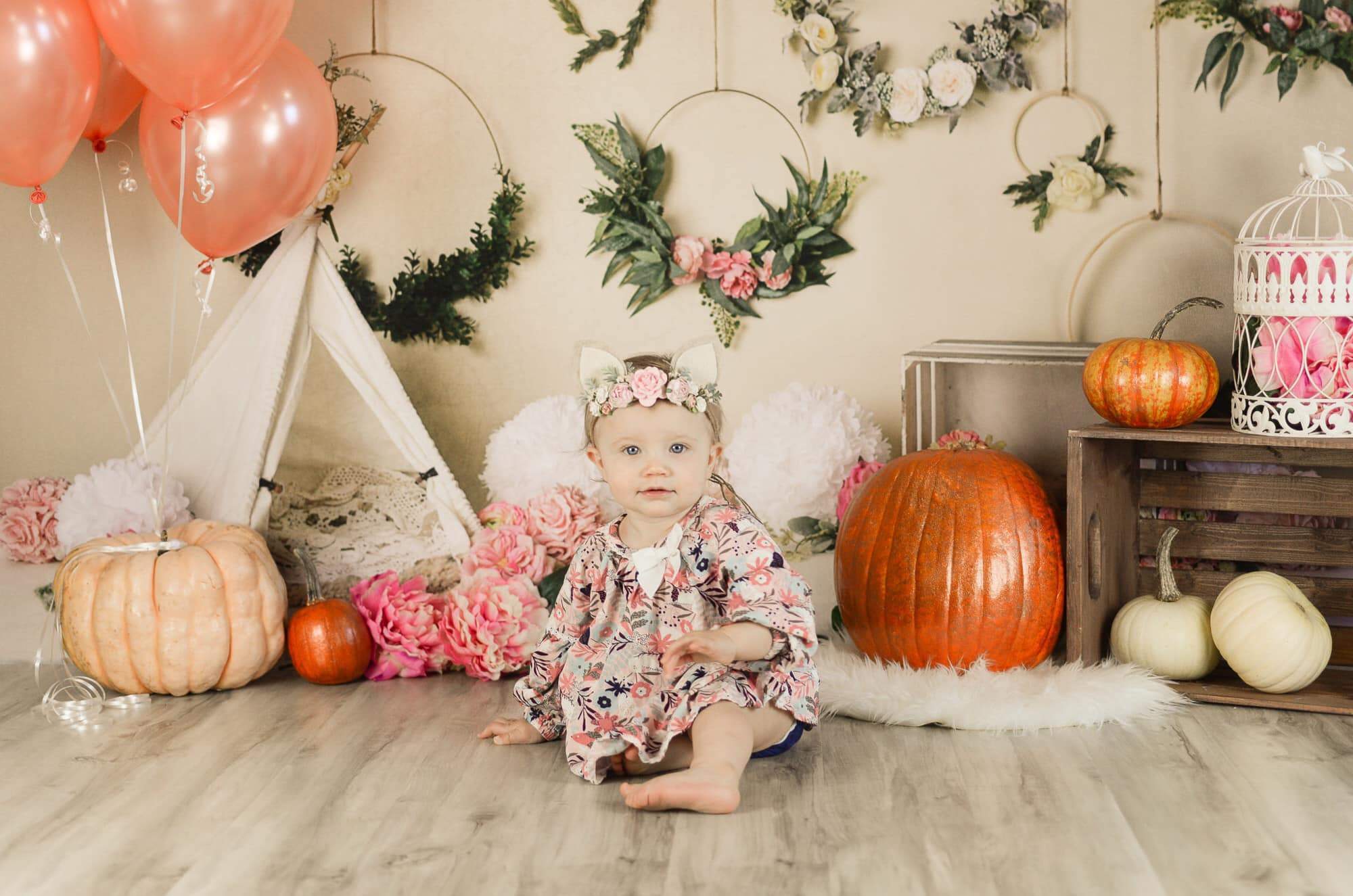 Kate Spring Flowers Camping Children Birthday Backdrop for Photography Designed by Mandy Ringe Photography - Kate Backdrop AU