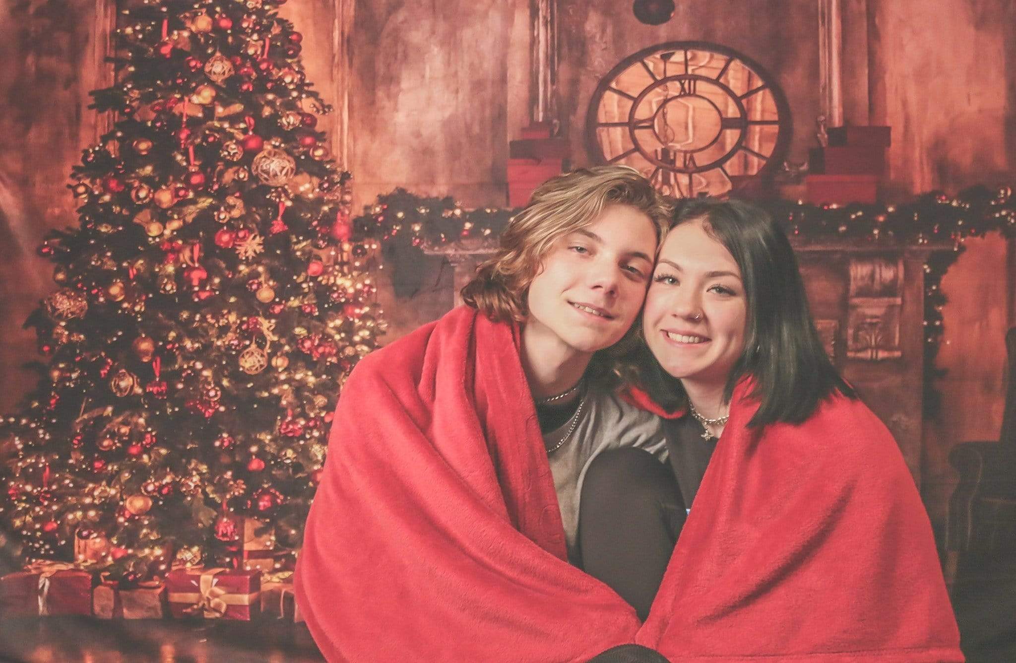 Kate Christmas Trees Dark Room Backdrop Designed By Jerry_Sina - Kate Backdrop AU