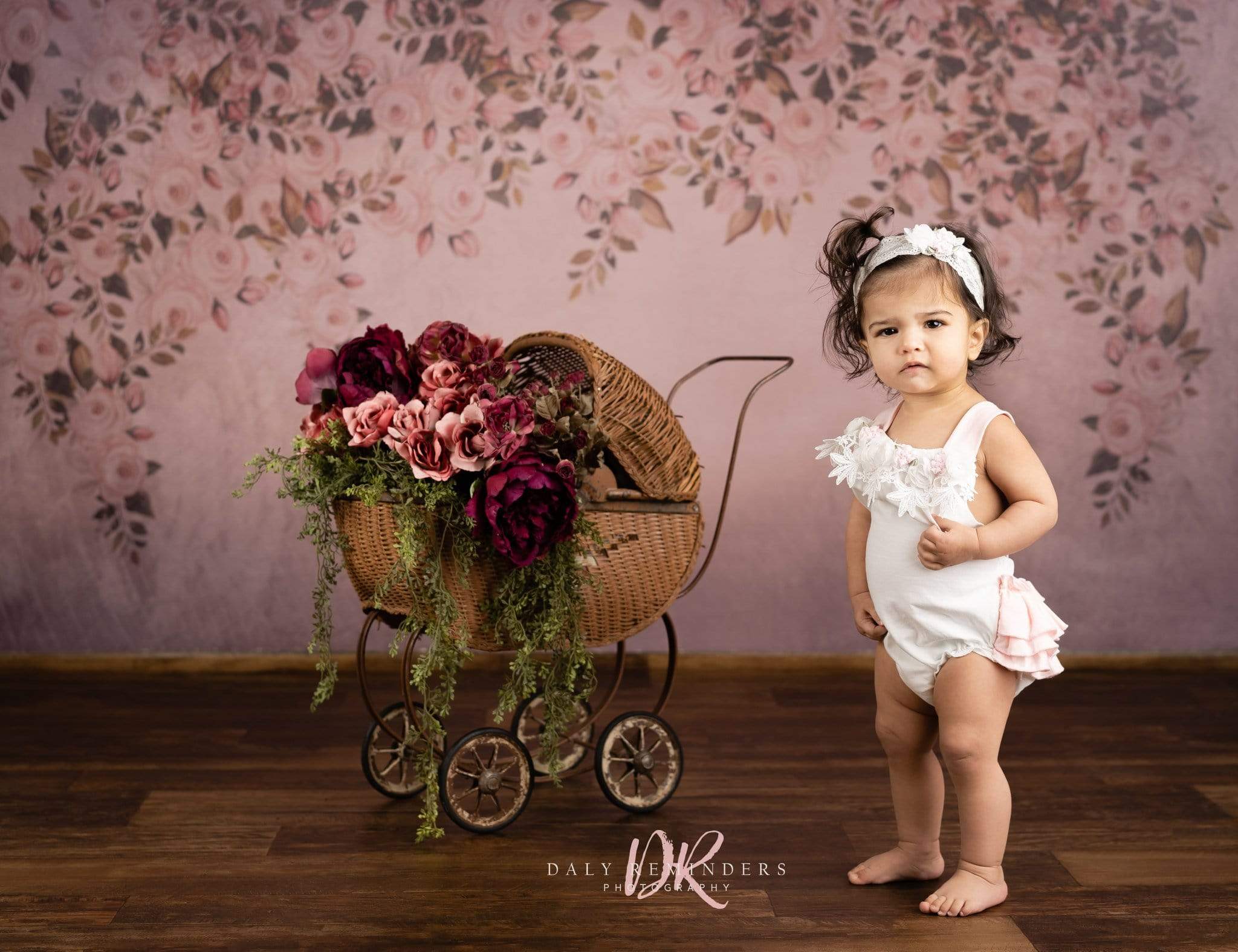 Kate Fine Art Floral Dark Pink Backdrop Designed By Jerry_Sina - Kate Backdrop AU