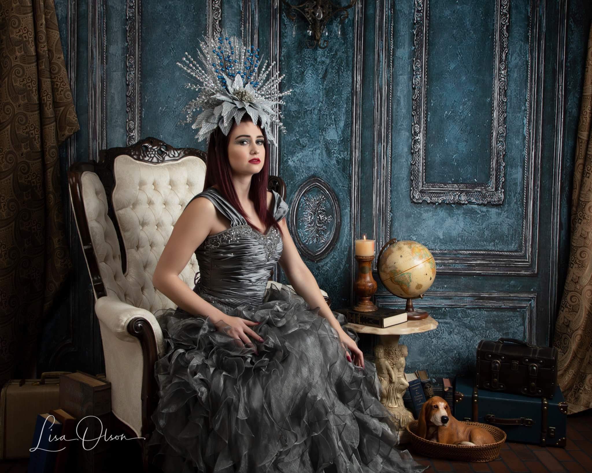 Kate Retro Blue Wall Door Photography Backdrops Wedding - Kate Backdrop AU