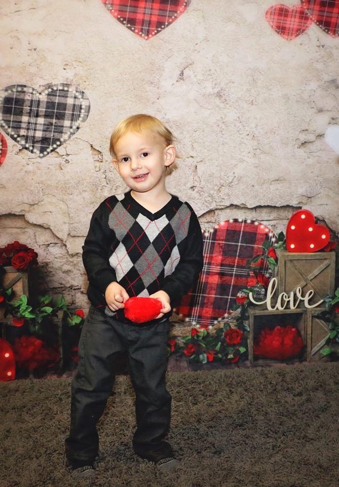 Kate Valentine's Day Brick Wall Backdrop Designed by Megan Leigh Photography - Kate Backdrop AU