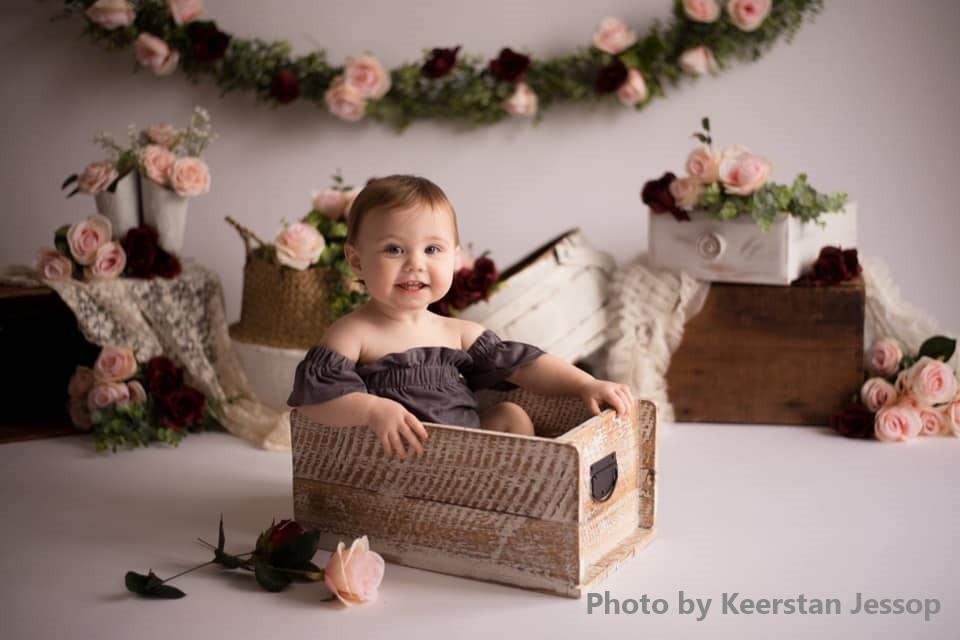 Kate Spring Rose Blooms Floral Backdrop Designed by Keerstan Jessop - Kate Backdrop AU