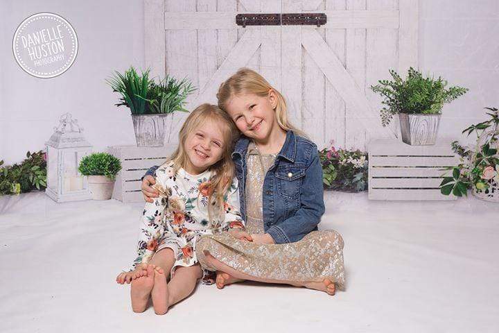 Kate Spring/Easter White Barn Door Backdrop Designed By Jerry_Sina - Kate Backdrop AU