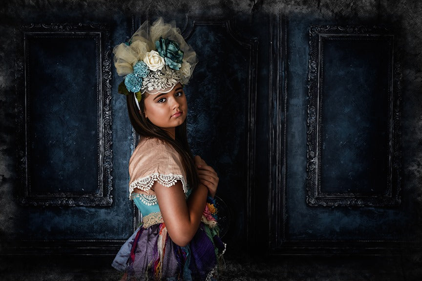 Kate Retro Blue Wall Door Photography Backdrops Wedding - Kate Backdrop AU