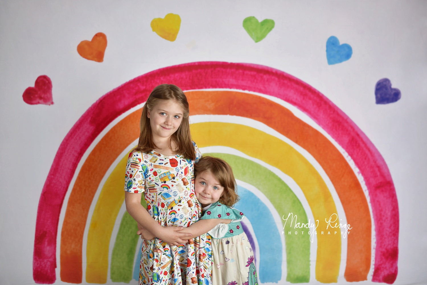 Kate Watercolor Rainbow Backdrop Designed by Mandy Ringe Photography - Kate Backdrop AU