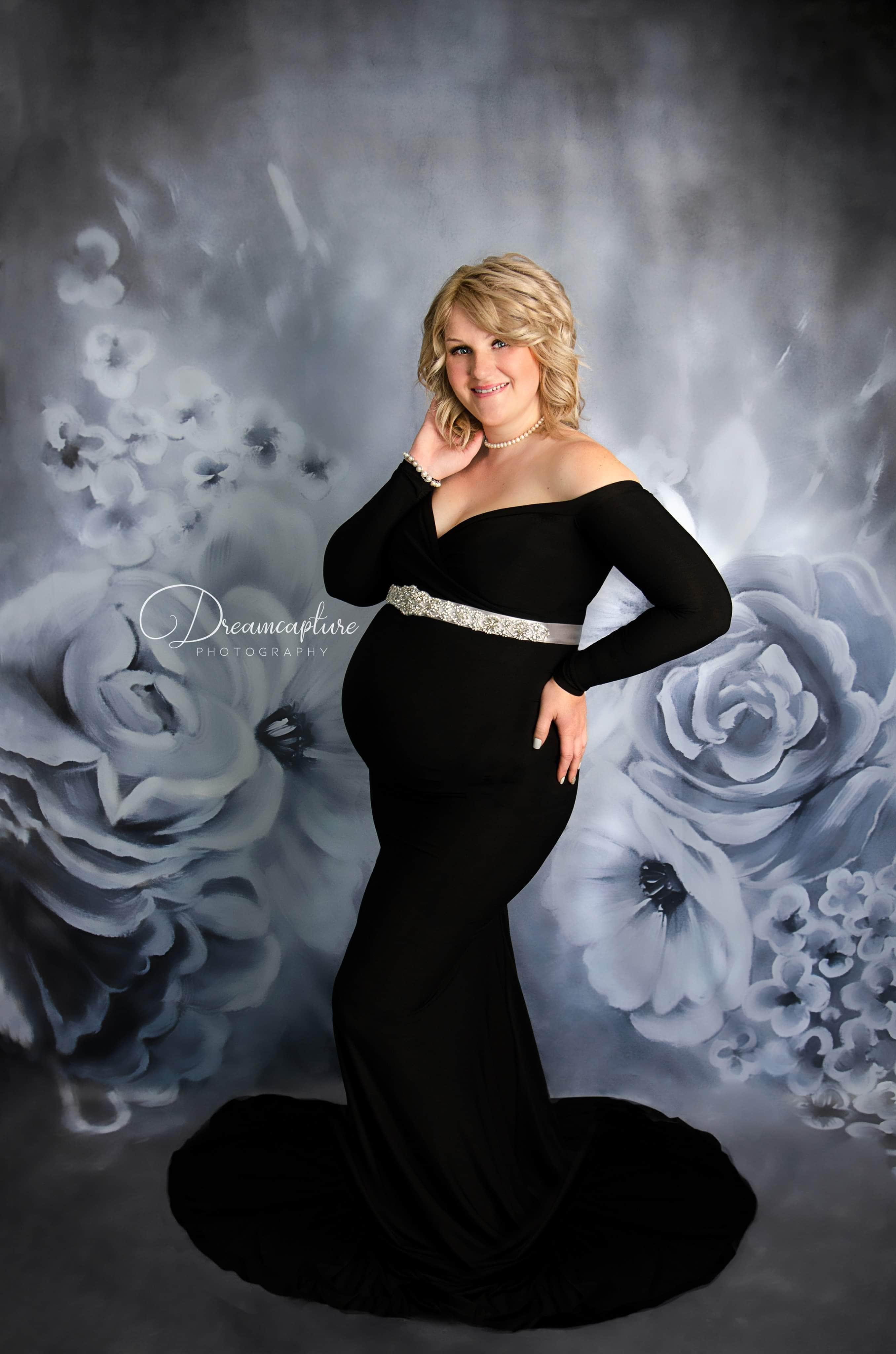 Kate Fine Art Flowers Gray Backdrop Portrait Photography Designed by JS Photography - Kate Backdrop AU