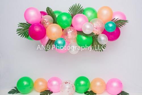 Kate Summer Backdrop Balloons Moana Theme Designed By Alisha Byrem - Kate Backdrop AU