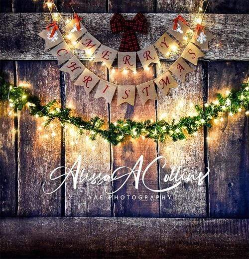 Kate Merry Christmas Wooden Backdrop Designed By AAE Photography - Kate Backdrop AU