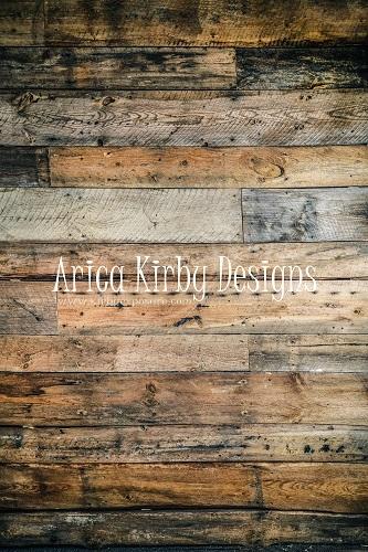 Kate Rustic Wood Dark Planks Backdrop designed by Arica Kirby - Kate Backdrop AU