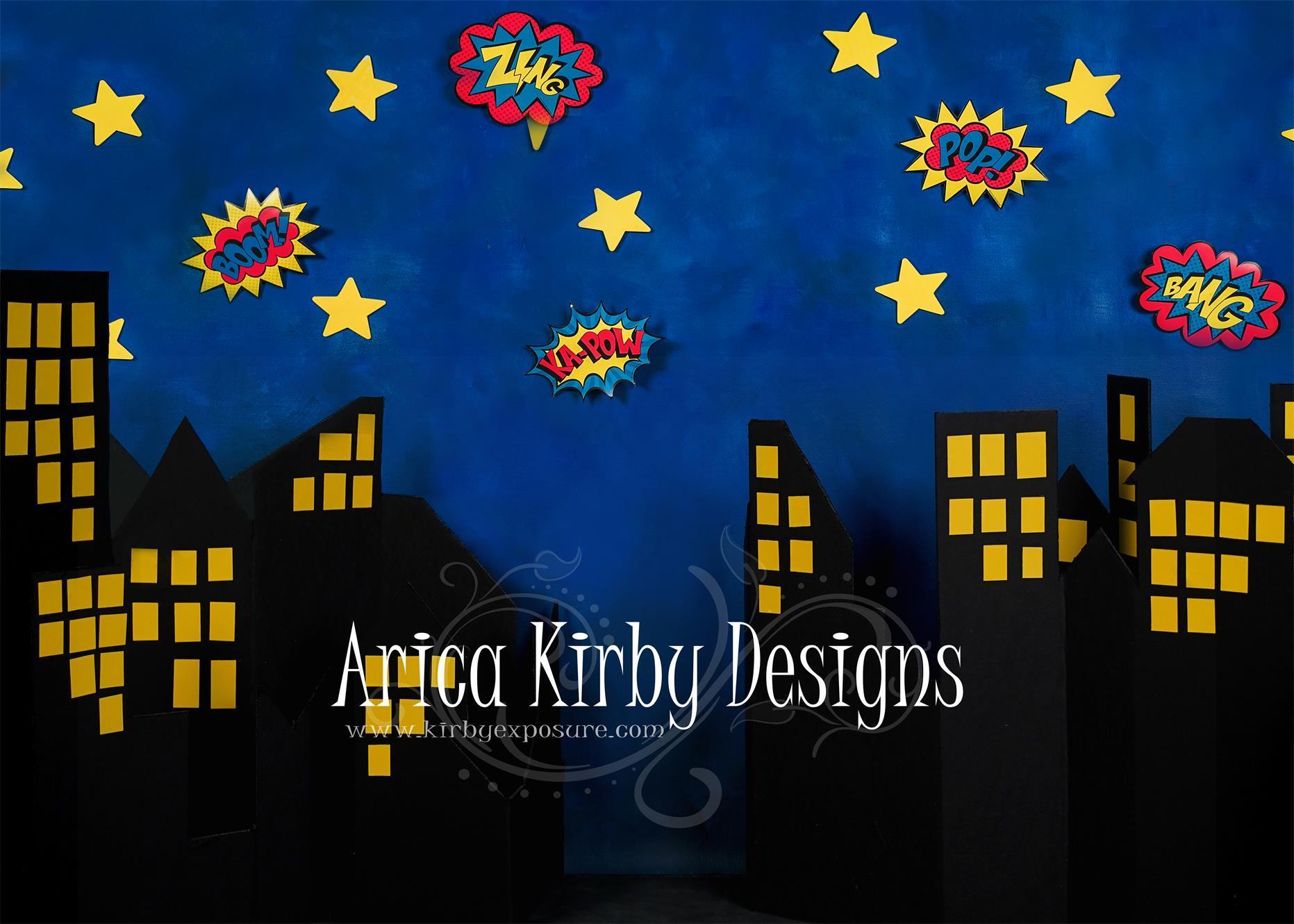 Kate Boom Super Hero Backdrop Designed by Arica Kirby - Kate Backdrop AU