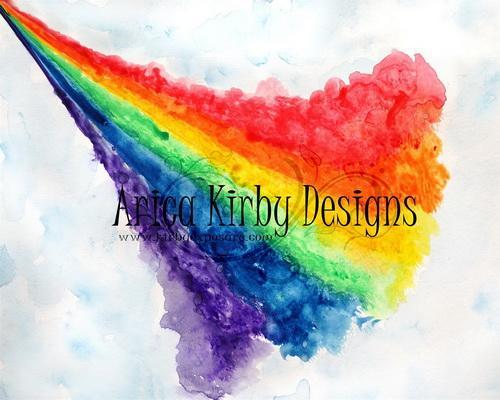 Kate Rainbow Burst Backdrops Designed by Arica Kirby - Kate Backdrop AU