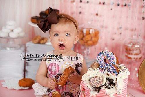 Kate Donuts Birthday Set Pink Girly Backdrop Designed By Arica Kirby - Kate Backdrop AU