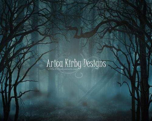 Kate Halloween Spooky Night Forest Backdrop Designed By Arica Kirby - Kate Backdrop AU