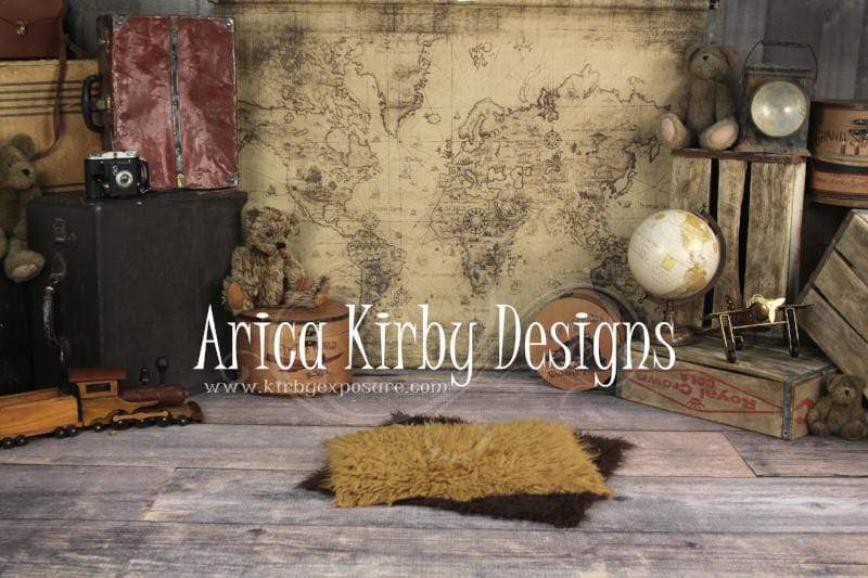 Kate Around The World Adventures Backdrop Back to school designed by Arica Kirby - Kate Backdrop AU