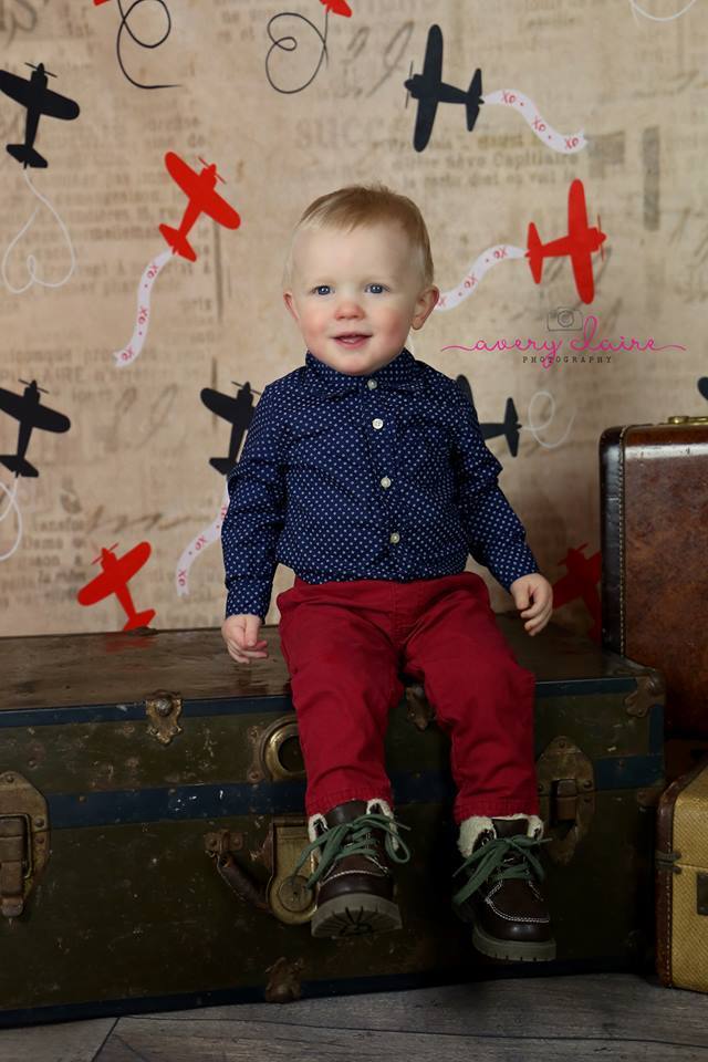 Kate Retro Planes Valentines Backdrop for Photography designed by Jerry_Sina - Kate Backdrop AU
