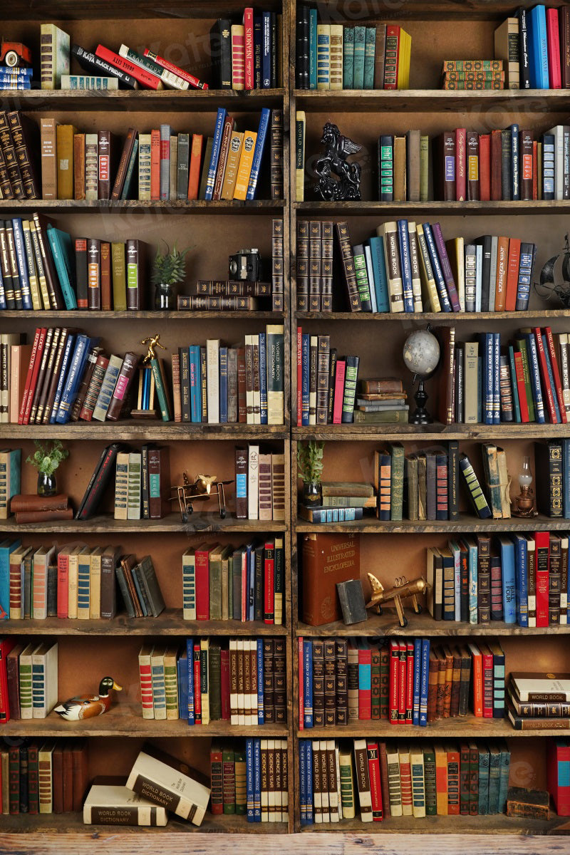 Kate Bookshelf Back to School Children Backdrop Designed by Arica Kirby - Kate Backdrop AU