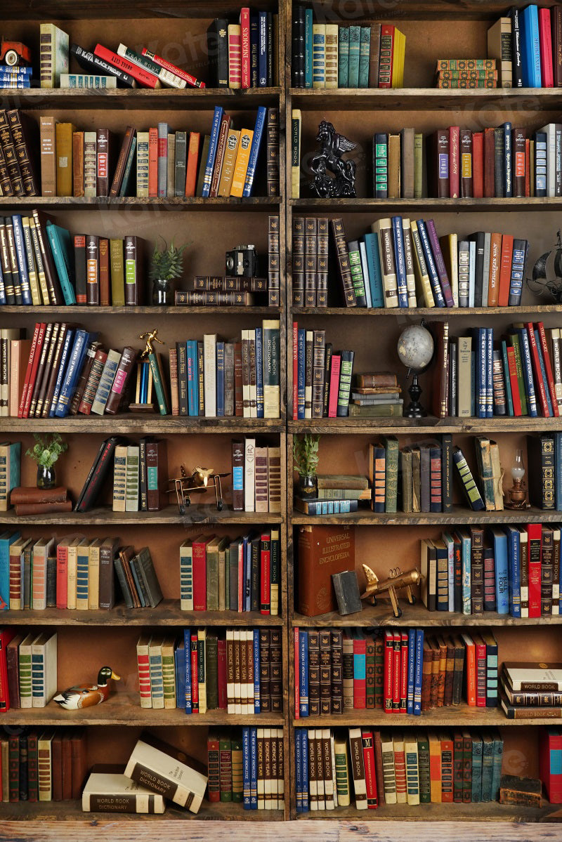 Kate Bookshelf Back to School Children Backdrop Designed by Arica Kirby - Kate Backdrop AU