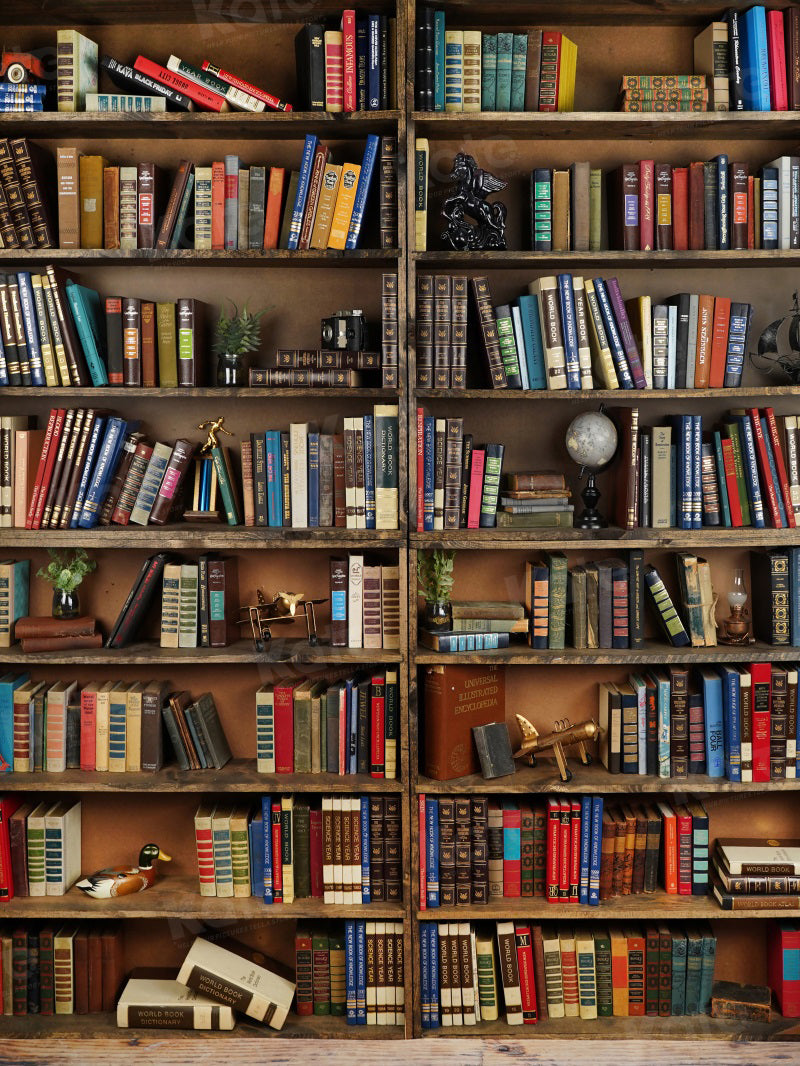 Kate Bookshelf Back to School Children Backdrop Designed by Arica Kirby - Kate Backdrop AU