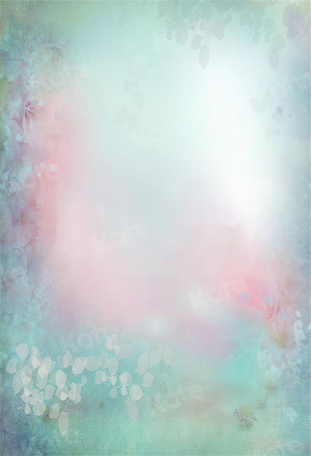 Kate Abatract Spring Backdrop Valentine's Day Colorful Pink and Green for Photography - Kate Backdrop AU