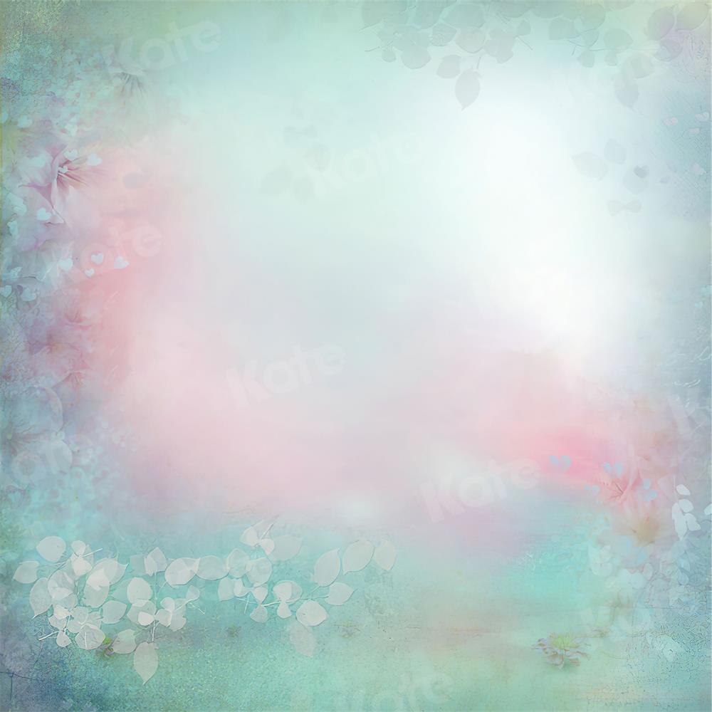 Kate Abatract Spring Backdrop Valentine's Day Colorful Pink and Green for Photography - Kate Backdrop AU