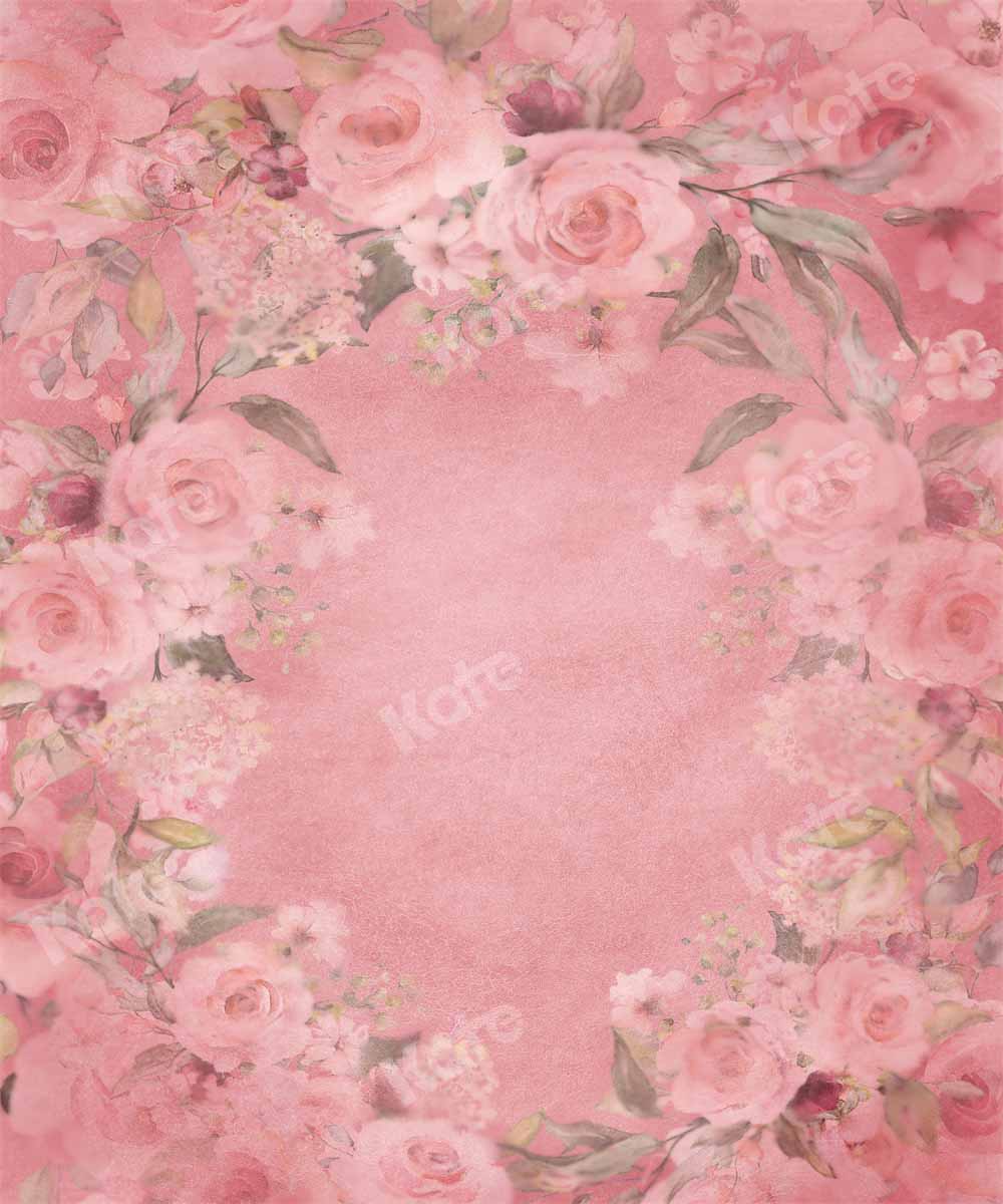 Kate Abstract Valentine's Day Backdrop Pink Rose Designed by GQ - Kate Backdrop AU