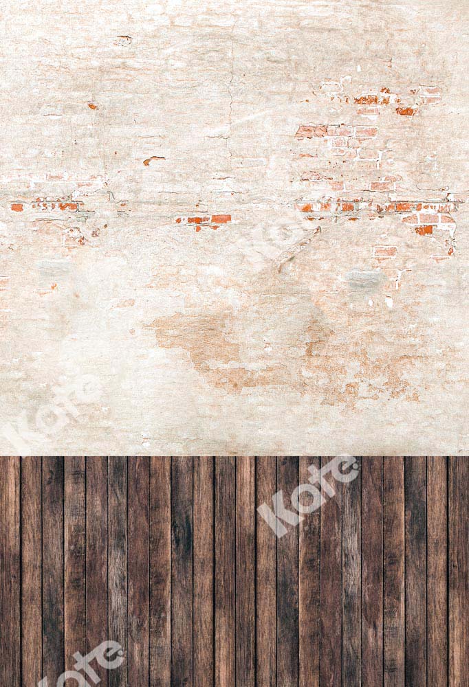 Kate Cracked Brick Wall Backdrop Plank Stitching Designed by Chain Photography - Kate Backdrop AU