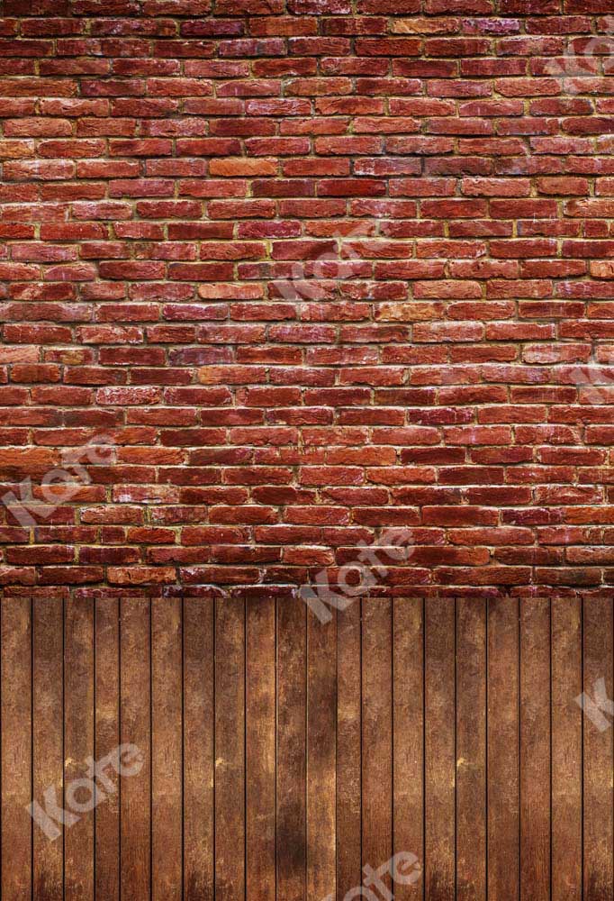 Kate Red Brick Wall Backdrop Plank Stitching Designed by Chain Photography - Kate Backdrop AU