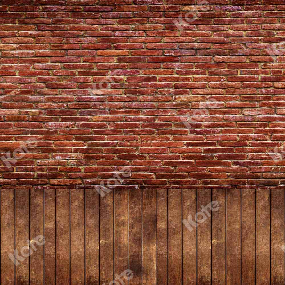 Kate Red Brick Wall Backdrop Plank Stitching Designed by Chain Photography - Kate Backdrop AU