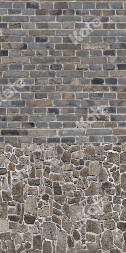 Kate Grey Brick Wall Backdrop Stone Frame Texture Splicing Designed by Chain Photography - Kate Backdrop AU