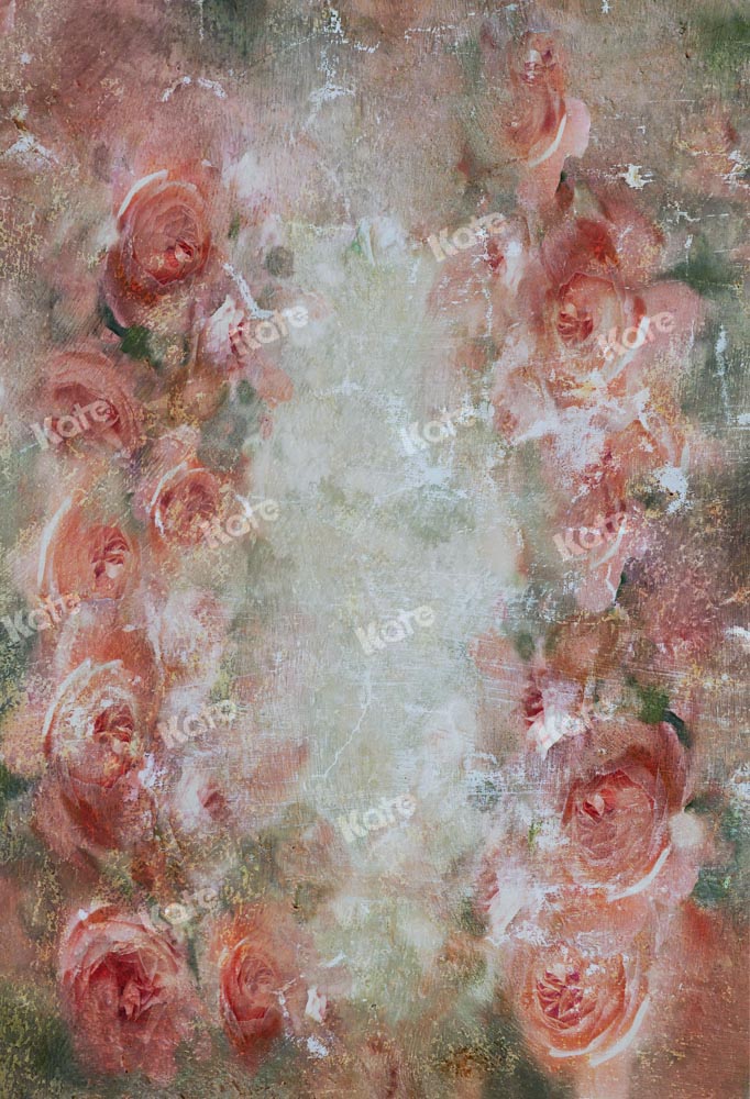 Kate Oil Painting Flowers Backdrop Vintage Hand Painted Texture Designed by GQ - Kate Backdrop AU