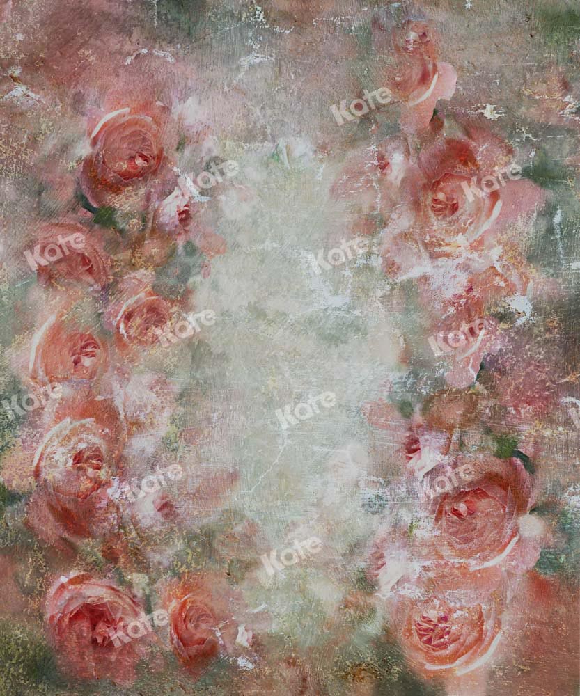 Kate Oil Painting Flowers Backdrop Vintage Hand Painted Texture Designed by GQ - Kate Backdrop AU